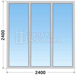 Остекление из алюминия в квартиру на заказ AL-325