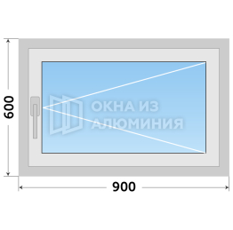 Поворотно-откидное окно с завода из алюминия AL-631